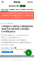 Frame #6 - patch.com/michigan/detroit/2-wayne-county-canvassers-seek-reverse-election-certification